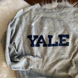 VINTAGE Yale Heather Grey Crew Neck Sweatshirt